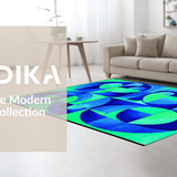 Vibrant Swirl Artistry Motif(Blue)