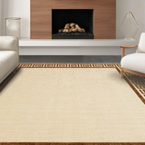 Elegant Natural Fiber Trellis Motif(Beige)