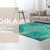 Lush Earthy Tones with Medallions(Blue)
