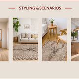 Antelope Print Beige Kitchen Runner(Beige)