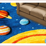 Ultra Soft Area Rug, Non Slip, Stain Resistant, Washable Area Rugs for Living Room, Bedroom, Outer Space Planet Theme(Blue) - ODIKA