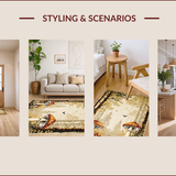 Rustic Warm Beige Floral Theme(Beige)