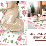 Radiant Light Pink Floral Artistry(White)