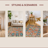 Rustic Geometric Teal Elegance(Orange)