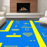 Vibrant Multicolor Alphabetical Arrangement(Blue)