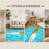 Chic Oceanic Geometric Arrangement(Blue)