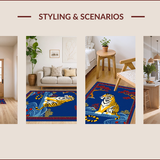 Artistic Multicolor Wildlife Design(Blue)