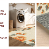Modern Floral Patchwork Jute(Beige)
