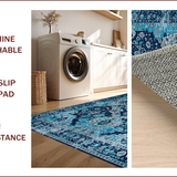Charming Distressed Blue Motif(Blue)