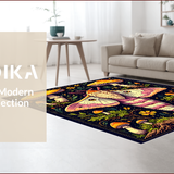 Ultra Soft Area Rug, Non Slip, Stain Resistant, Washable Area Rugs for Living Room, Bedroom, Witchy Farmhouse Fantasy(Purple) - ODIKA