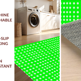 Vibrant Green Floral Geometry(Green)