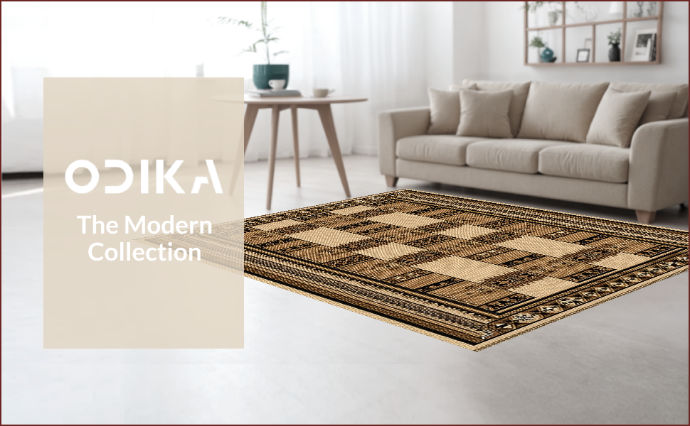 Ultra Soft Area Rug, Non Slip, Stain Resistant, Washable Area Rugs for Living Room, Bedroom, Rustic Cowhide Living Room Accent(Beige) - ODIKA