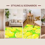 Bold Tropical Graphic Floor Accent(Yellow)
