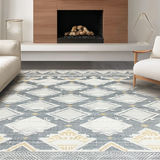 Trendy Abstract Gray Tiled Motif(Gray)