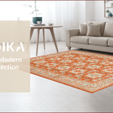 Vivid Herringbone Patterned Elegance(Orange)