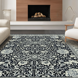 Minimalist Black Floral Texture(Black)