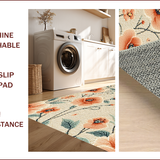 Modern Beige Geometric Floral(Beige)