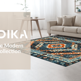 Rustic Abstract Geometric Design(Blue)