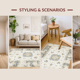 Refined Geometric Black Accents(Beige)