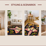 Ultra Soft Area Rug, Non Slip, Stain Resistant, Washable Area Rugs for Living Room, Bedroom, Witchy Farmhouse Fantasy(Purple) - ODIKA