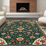 Rustic Green Floral Delight(Black)