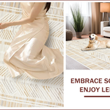 Sophisticated Textured Geometric Motif(Beige)