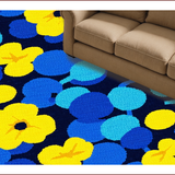 Modern Chrysanthemum Farmhouse Dining Room Non Slip(Yellow)