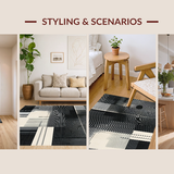 Contemporary Minimalist Tiled Motif(Black)