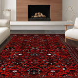 Rustic Oriental Tiled Patterned Aesthetic(Red)