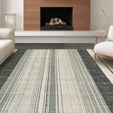 Modern Black & White Stripe Indoor(Beige)