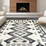 Modern Abstract Beige and Gray Motifs(Black)