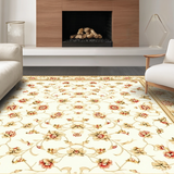 Subtle Beige Floral Accents(Beige)
