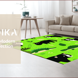 Ultra Soft Area Rug, Non Slip, Stain Resistant, Washable Area Rugs for Living Room, Bedroom, Jungle Animal Nursery(Green) - ODIKA