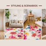 Artful Multicolor Dahlia Design(Ivory)