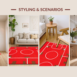 Contemporary Playful Sports Imagery(Red)