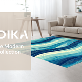Artful Blue Oceanic Texture Display(Blue)