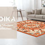 Contemporary Light Blue Motif(Beige)