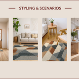 Modern Geometric Non Slip(Beige)