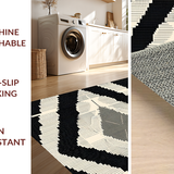 Sleek Monochrome Geometric Motif(Beige)