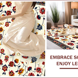 Colorful Folk Inspired Entryway Plush Area(Ivory)