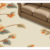 Modern Floral Patchwork Jute(Beige)