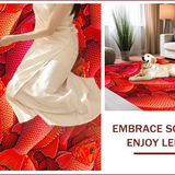 Vibrant Red Fish Coastal Entryway Non Slip Doormat(Red)