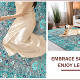 Contemporary Teal Floral Elegance(Gray)