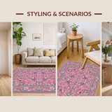 Whimsical Pink Green Floral Fusion(Pink)