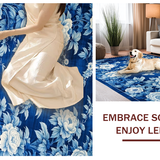 Contemporary Gray Floral(Blue)