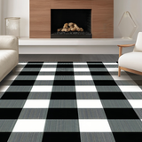 Elegant Checkered Textile Fusion(Black)