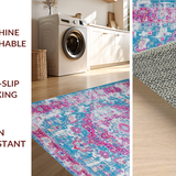 Vibrant Fuchsia Geometric Artistry(Blue)
