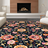 Floral Elegance in Black Tones(Black)