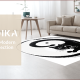 Non Slip Black and White Cat Bathroom(Black)