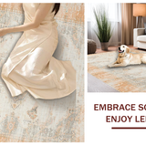 Modern Distressed Floral Harmony(Beige)